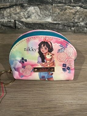 NWT Nikky Pastel “Lovely Clara” Coin Pouch with Keyring